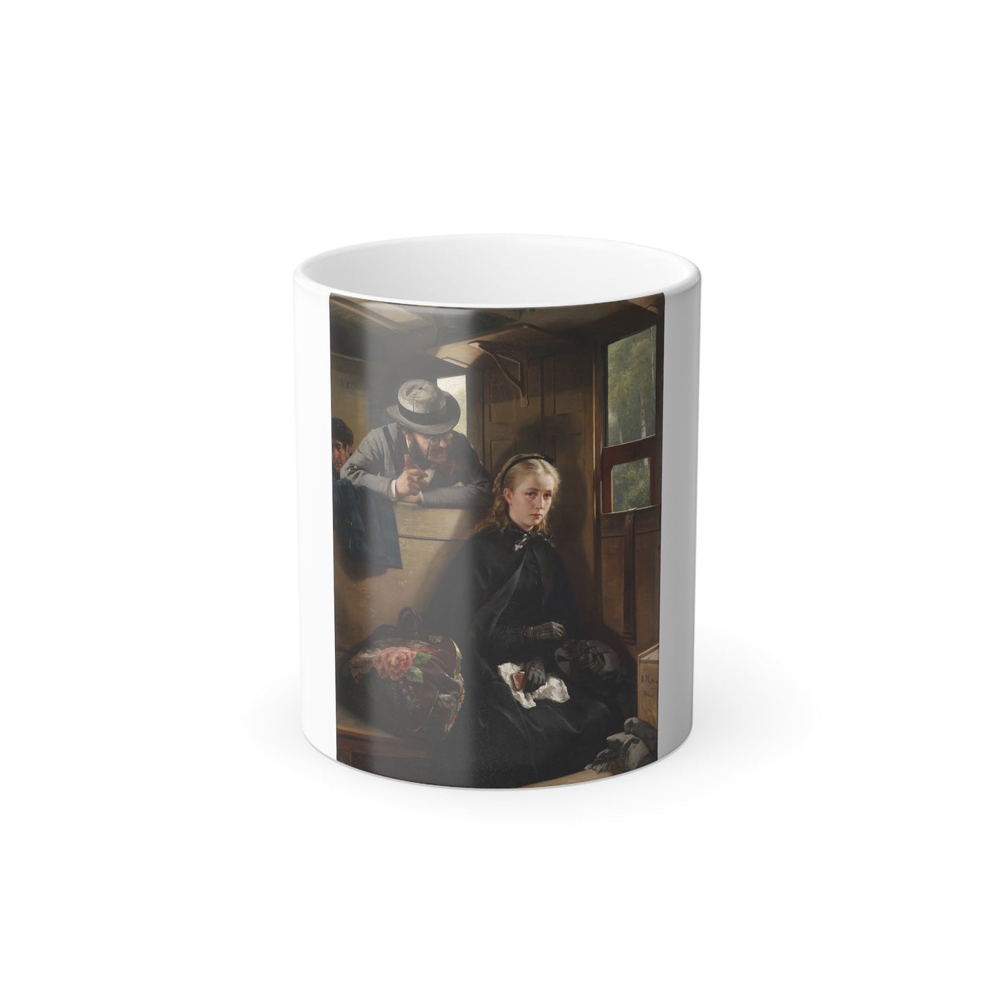 Berthold Woltze (1829-1896) The Irritating Gentleman - Oil on Canvas 1874 - Color Changing Mug 11oz-11oz-The Sticker Space