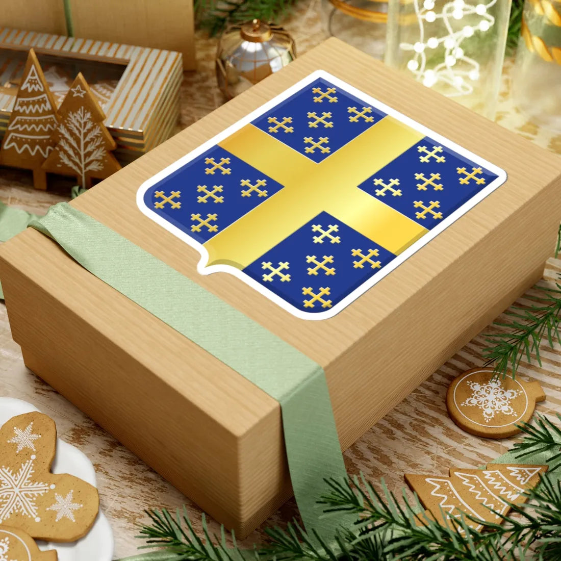 Bertogne wapen (Belgium) (Coat of Arms) STICKER Vinyl Kiss-Cut Decal - The Sticker Space