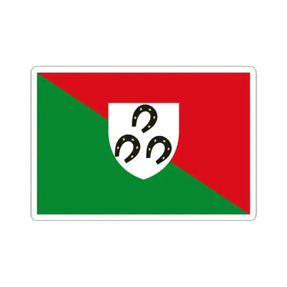 Bertrix vlag (Belgium) STICKER Vinyl Kiss-Cut Decal 3 Inch White - The Sticker Space