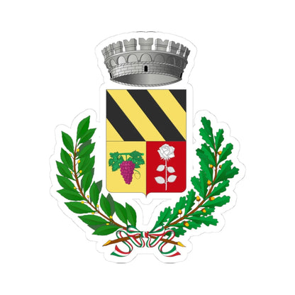 Berzano di Tortona-Stemma (Italy) (Coat of Arms) STICKER Vinyl Kiss-Cut Decal 3 Inch White - The Sticker Space