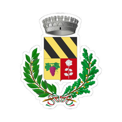 Berzano di Tortona-Stemma (Italy) (Coat of Arms) STICKER Vinyl Kiss-Cut Decal 6 Inch White - The Sticker Space