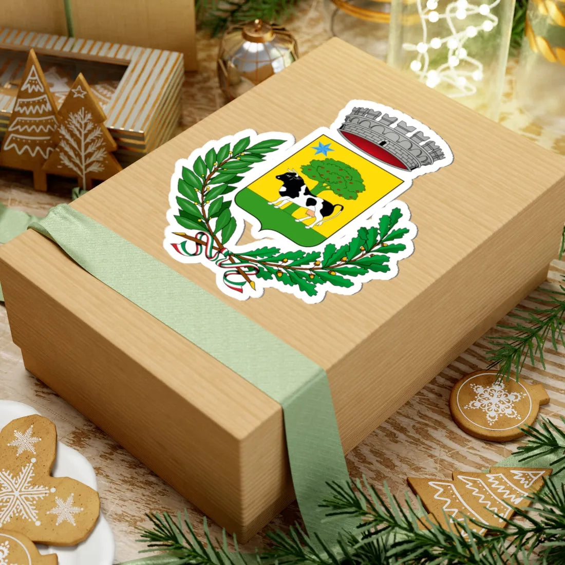 Berzo San Fermo-Stemma (Italy) (Coat of Arms) STICKER Vinyl Kiss-Cut Decal - The Sticker Space