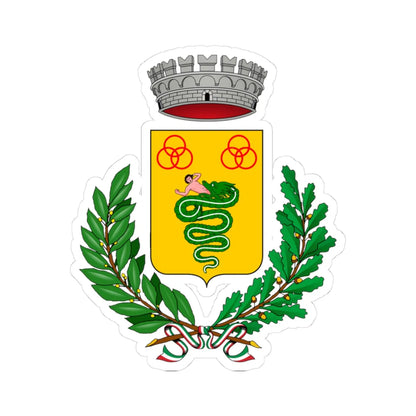 Besnate-Stemma (Italy) (Coat of Arms) STICKER Vinyl Kiss-Cut Decal 3 Inch White - The Sticker Space