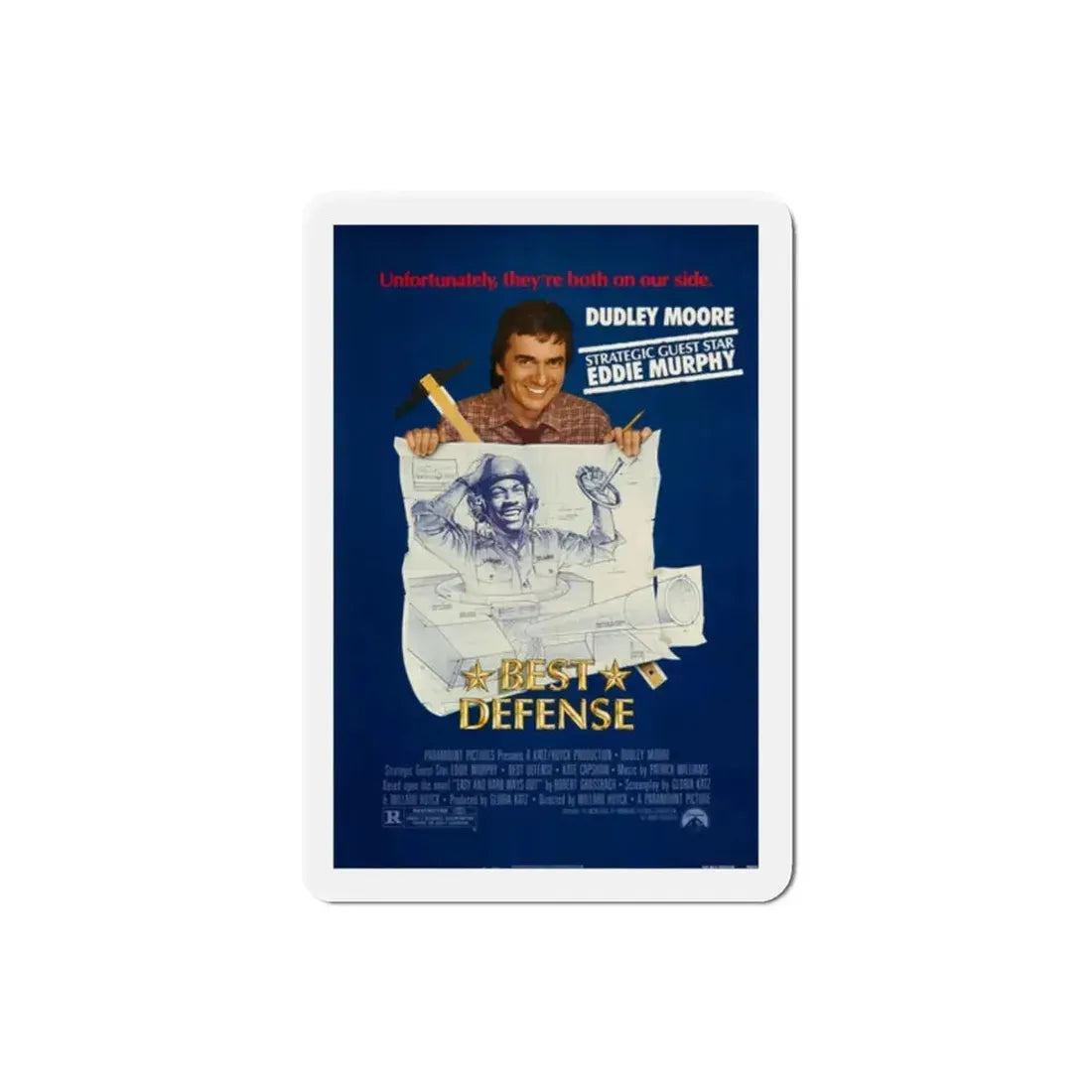 Best Defense 1984 Movie Poster Refrigerator Magnet - The Sticker Space