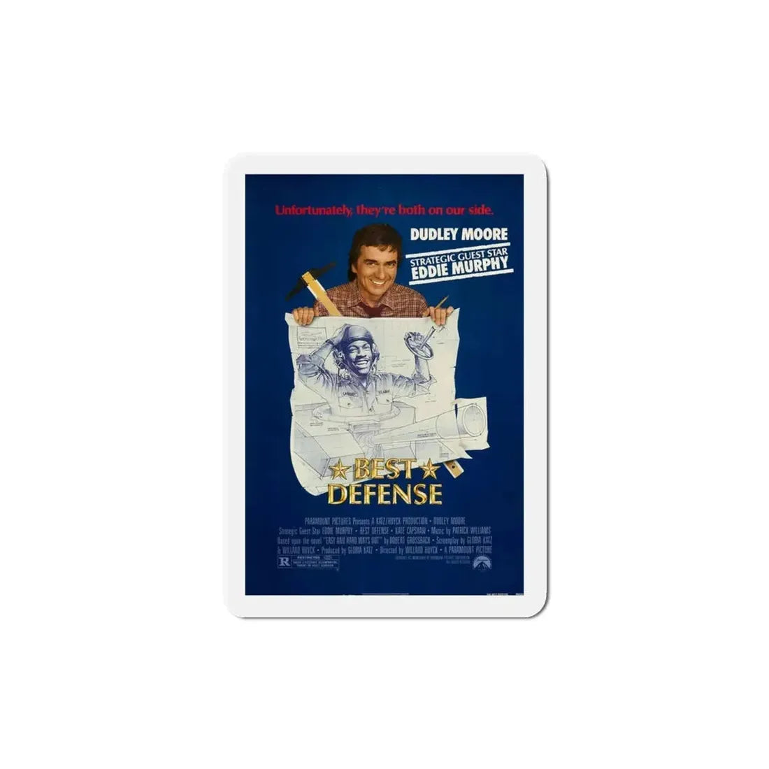 Best Defense 1984 Movie Poster Refrigerator Magnet - The Sticker Space