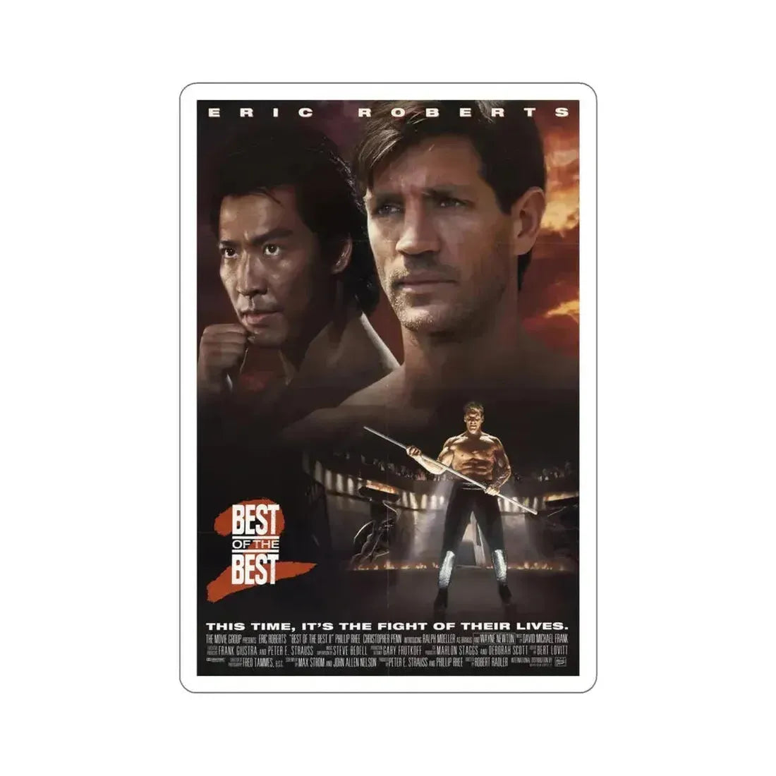 Best of the Best 2 1993 Movie Poster STICKER Vinyl Die-Cut Decal 6 Inch - The Sticker Space