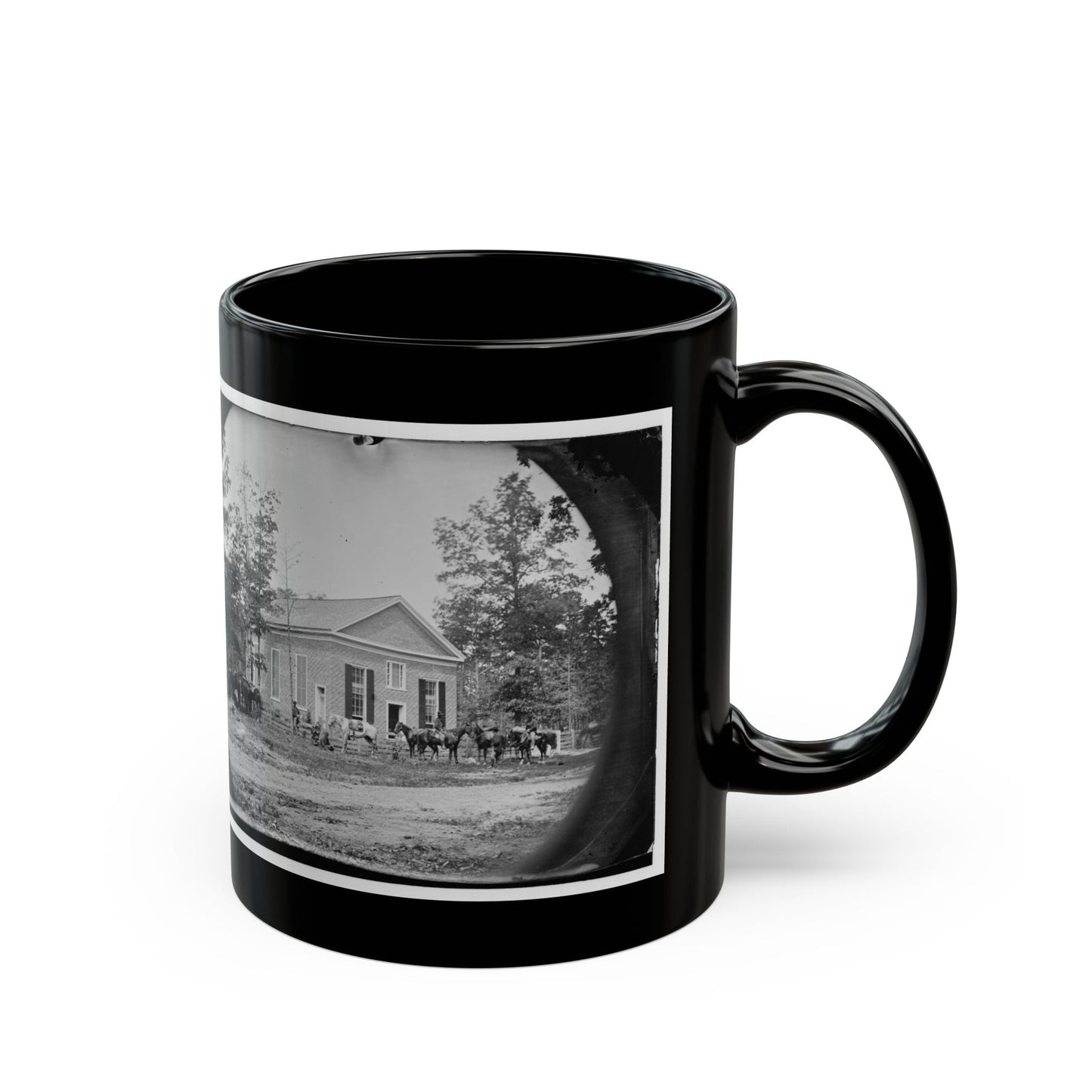 Bethel Church, Va. View Of The Church, Temporary Headquarters Of Gen. Ambrose E. Burnside (U.S. Civil War) Black Coffee Mug