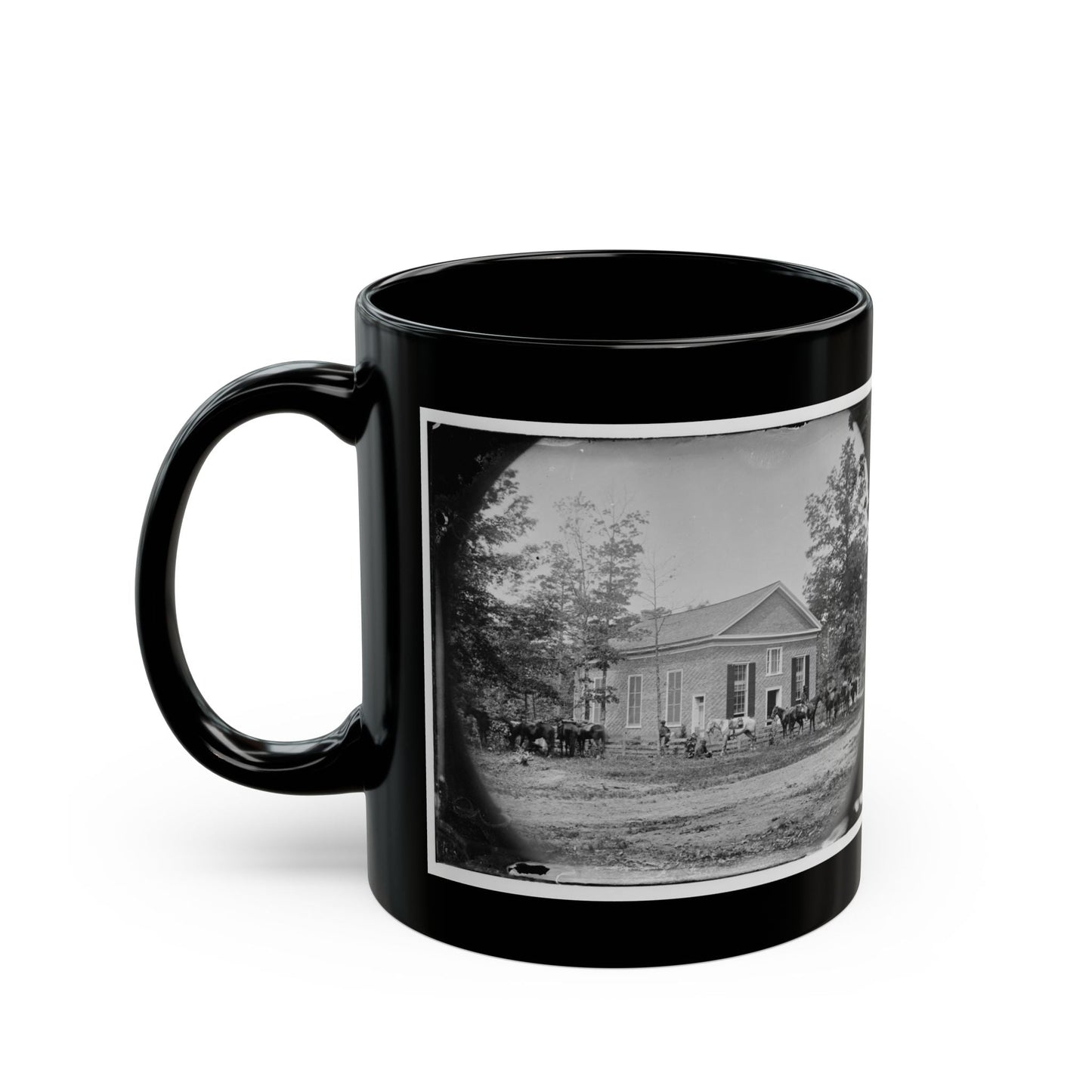 Bethel Church, Va. View Of The Church, Temporary Headquarters Of Gen. Ambrose E. Burnside (U.S. Civil War) Black Coffee Mug