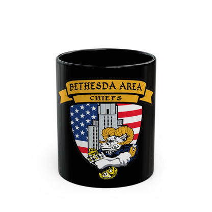 Bethesda Area Chiefs (U.S. Navy) Black Coffee Mug-11oz-The Sticker Space