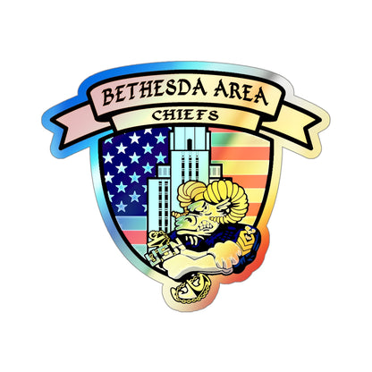 Bethesda Area Chiefs (U.S. Navy) Holographic STICKER Die-Cut Vinyl Decal-4 Inch-The Sticker Space