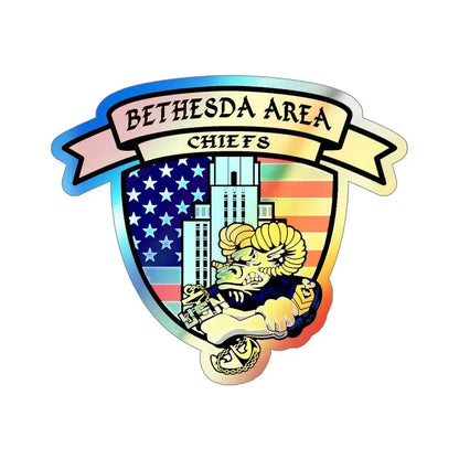 Bethesda Area Chiefs (U.S. Navy) Holographic STICKER Die-Cut Vinyl Decal 4 Inch Holographic - The Sticker Space