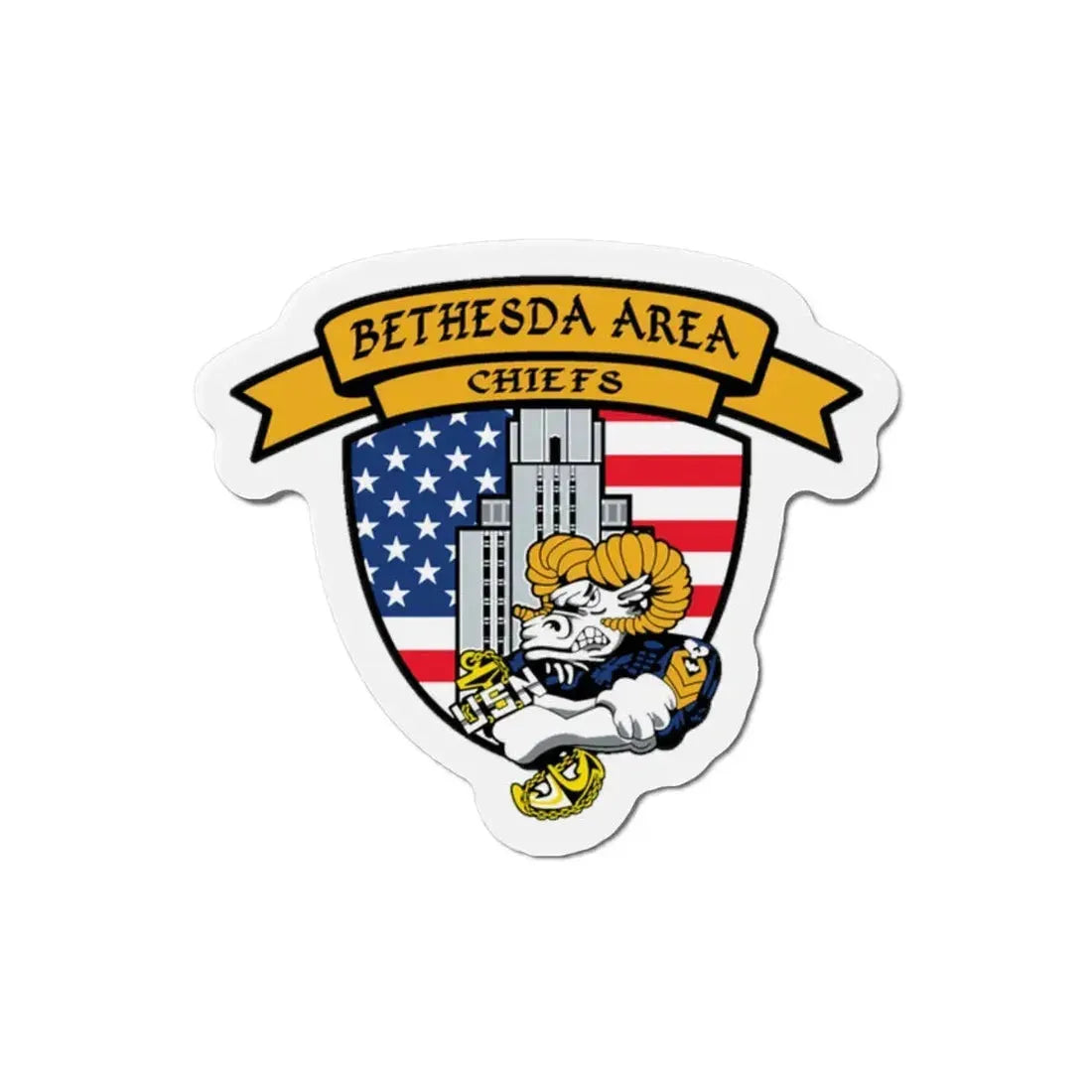 Bethesda Area Chiefs (U.S. Navy) Refrigerator Magnet 2 Inch - The Sticker Space
