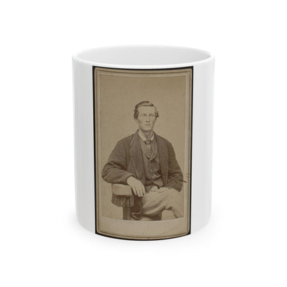 Bethuel Smith, Three-Quarter Length Portrait, Sitting, Facing Front (U.S. Civil War) White Coffee Mug-11oz-The Sticker Space