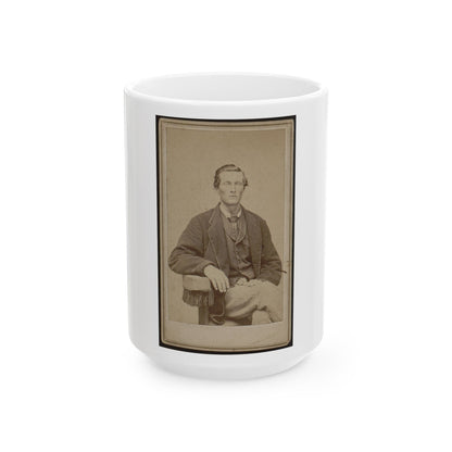 Bethuel Smith, Three-Quarter Length Portrait, Sitting, Facing Front (U.S. Civil War) White Coffee Mug-15oz-The Sticker Space