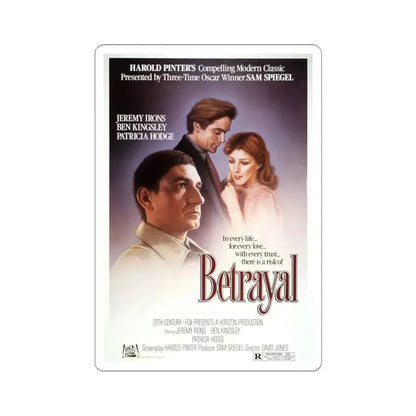 Betrayal 1983 Movie Poster - STICKER Vinyl Kiss-Cut Decal 4 Inch White - The Sticker Space
