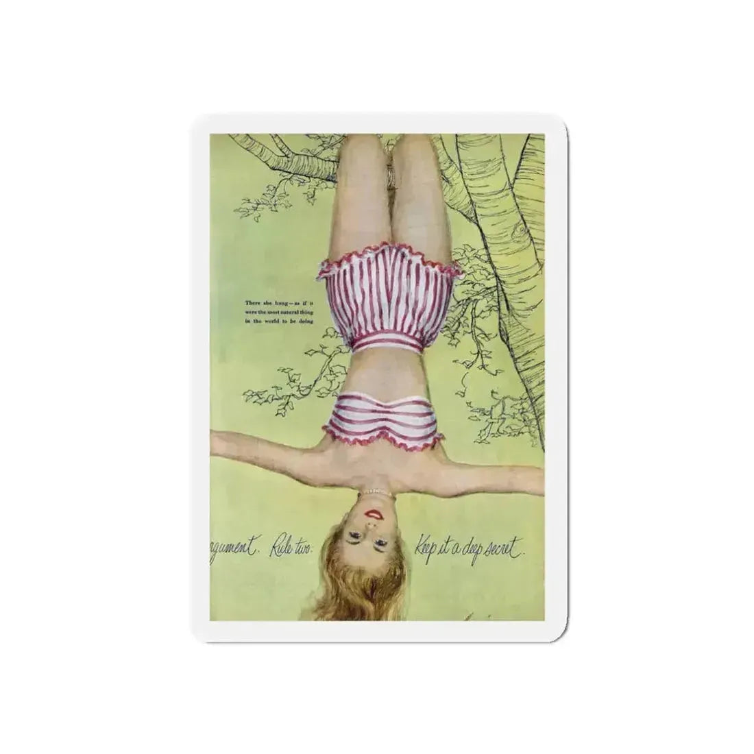 Betrayed, Good Housekeeping, October 1949 (Magazine Illustration) Refrigerator Magnet 3 Inch Die-Cut - The Sticker Space