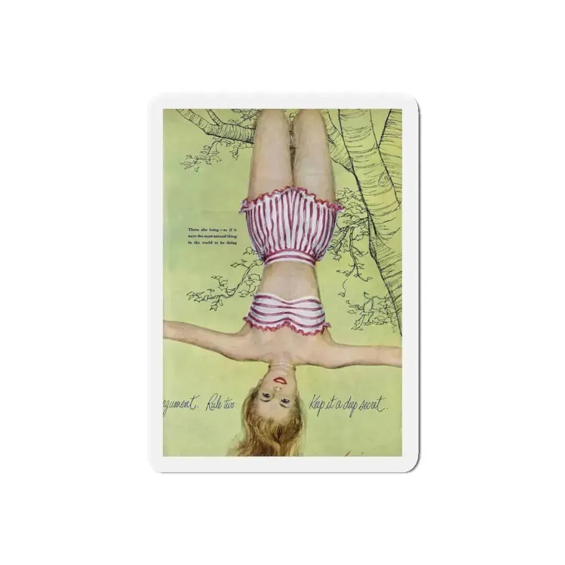 Betrayed, Good Housekeeping, October 1949 (Magazine Illustration) Refrigerator Magnet 6 Inch Die-Cut - The Sticker Space