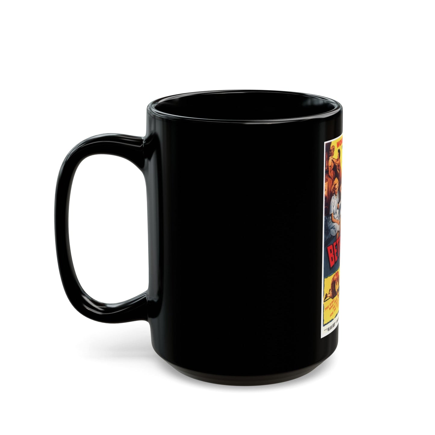 BETRAYED WOMEN 1955 Movie Poster - Black Coffee Mug-The Sticker Space