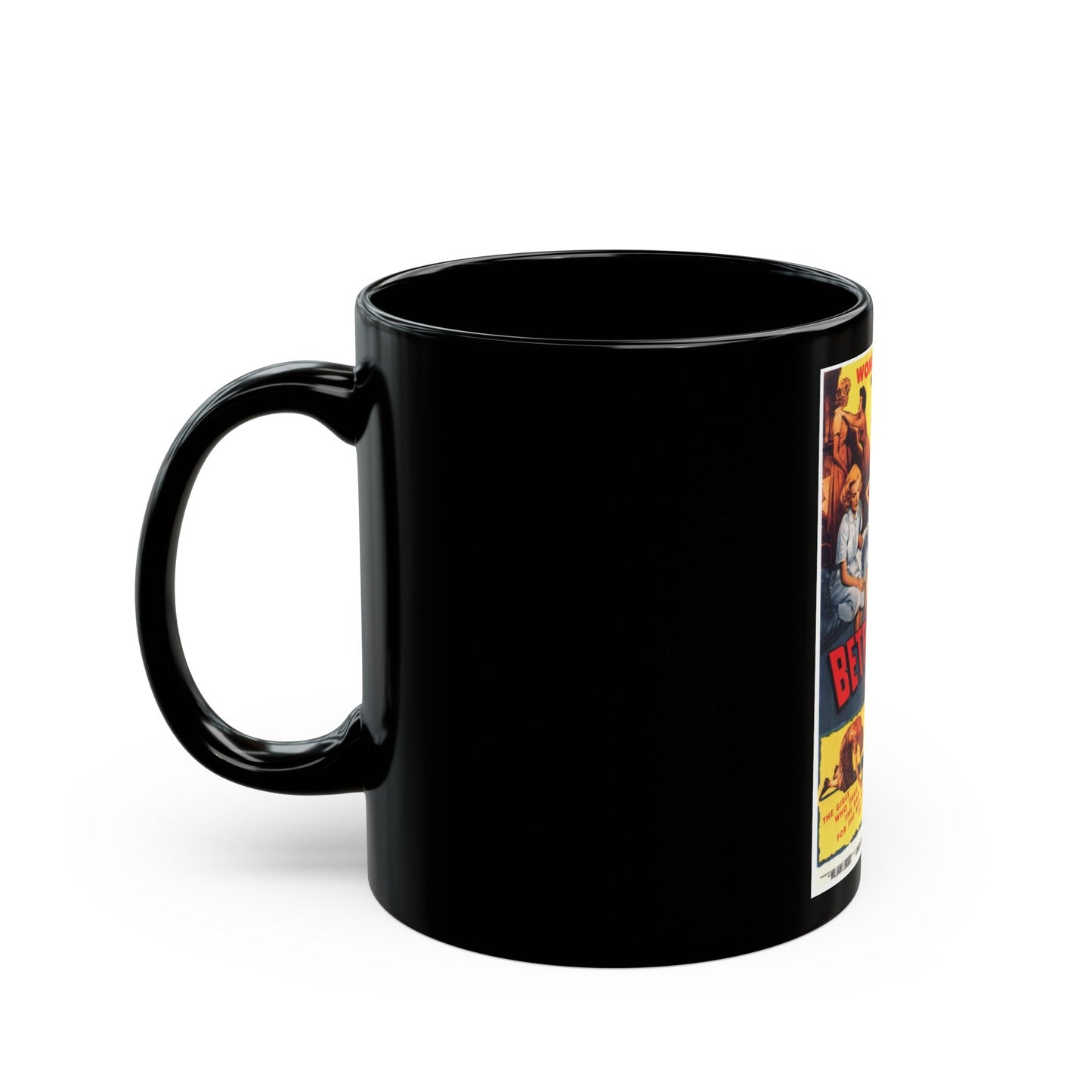 BETRAYED WOMEN 1955 Movie Poster - Black Coffee Mug-The Sticker Space