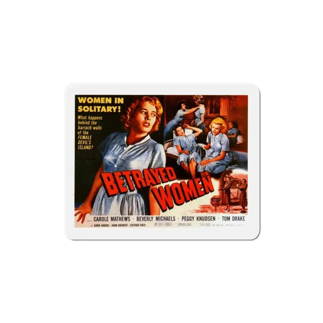 Betrayed Women 1955 v2 Movie Poster Refrigerator Magnet 4 Inch - The Sticker Space