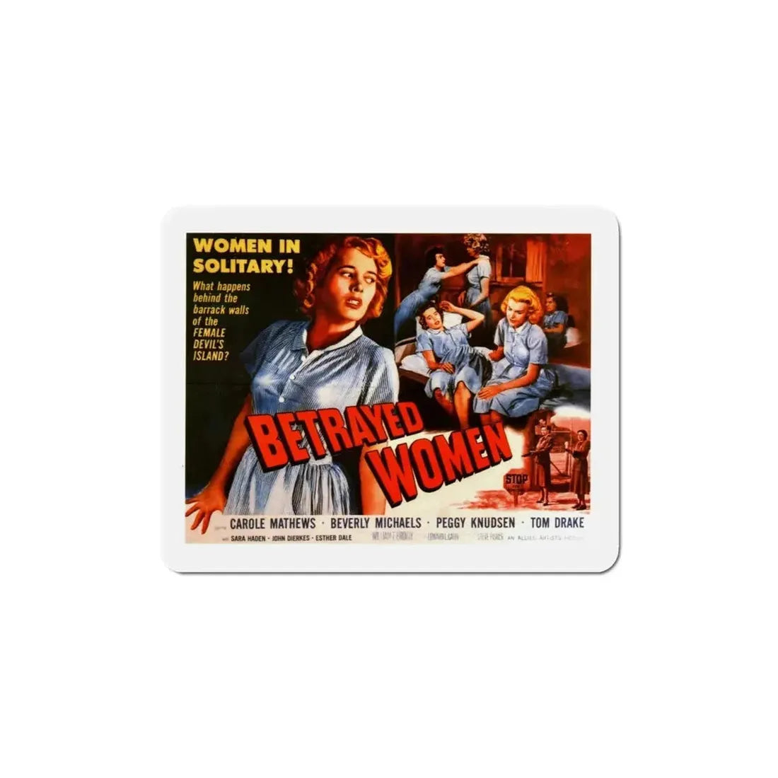 Betrayed Women 1955 v2 Movie Poster Refrigerator Magnet - The Sticker Space