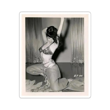 Bettie Page #01 (Vintage Female Icon) STICKER Vinyl Kiss-Cut Decal 4 Inch White - The Sticker Space