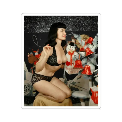 Bettie Page #100 (Vintage Female Icon) STICKER Vinyl Kiss-Cut Decal 2 Inch White - The Sticker Space