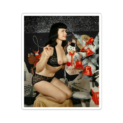 Bettie Page #100 (Vintage Female Icon) STICKER Vinyl Kiss-Cut Decal 6 Inch White - The Sticker Space