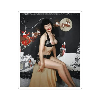 Bettie Page #101 (Vintage Female Icon) STICKER Vinyl Kiss-Cut Decal 4 Inch White - The Sticker Space