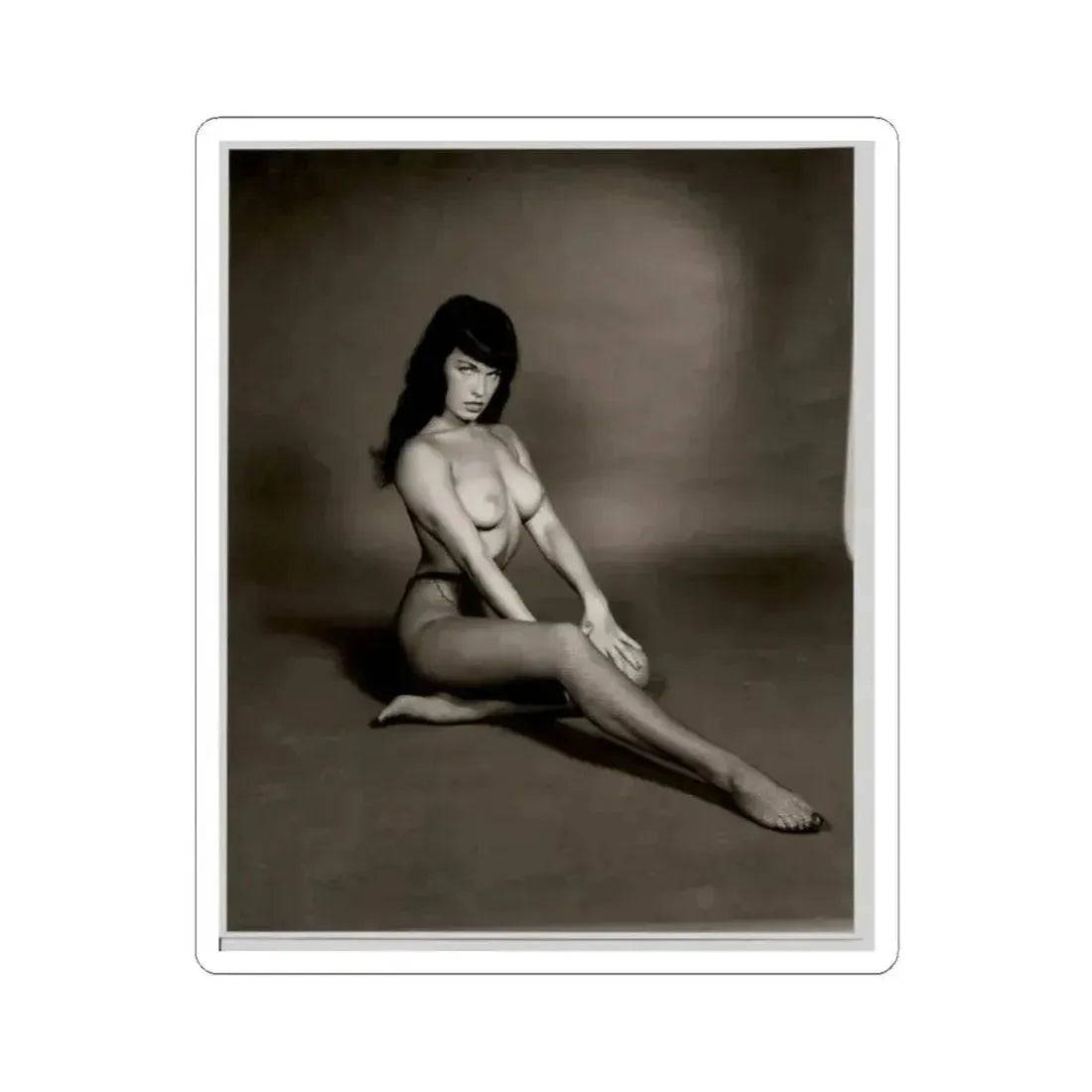 Bettie Page #1011 (Vintage Female Icon) STICKER Vinyl Kiss-Cut Decal 2 Inch White - The Sticker Space