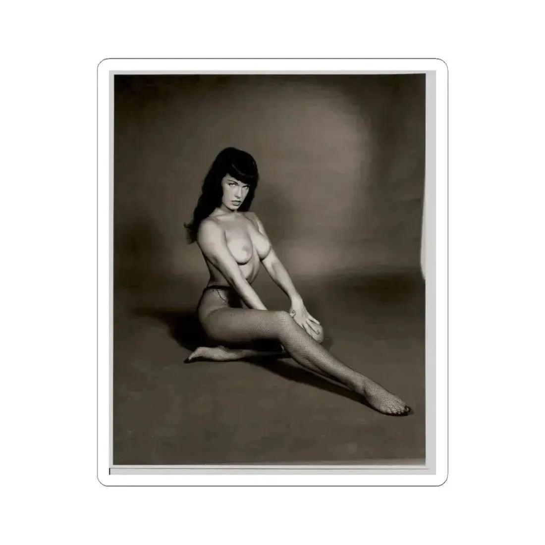 Bettie Page #1011 (Vintage Female Icon) STICKER Vinyl Kiss-Cut Decal 3 Inch White - The Sticker Space
