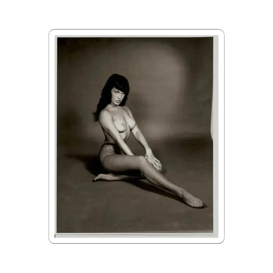 Bettie Page #1011 (Vintage Female Icon) STICKER Vinyl Kiss-Cut Decal 4 Inch White - The Sticker Space