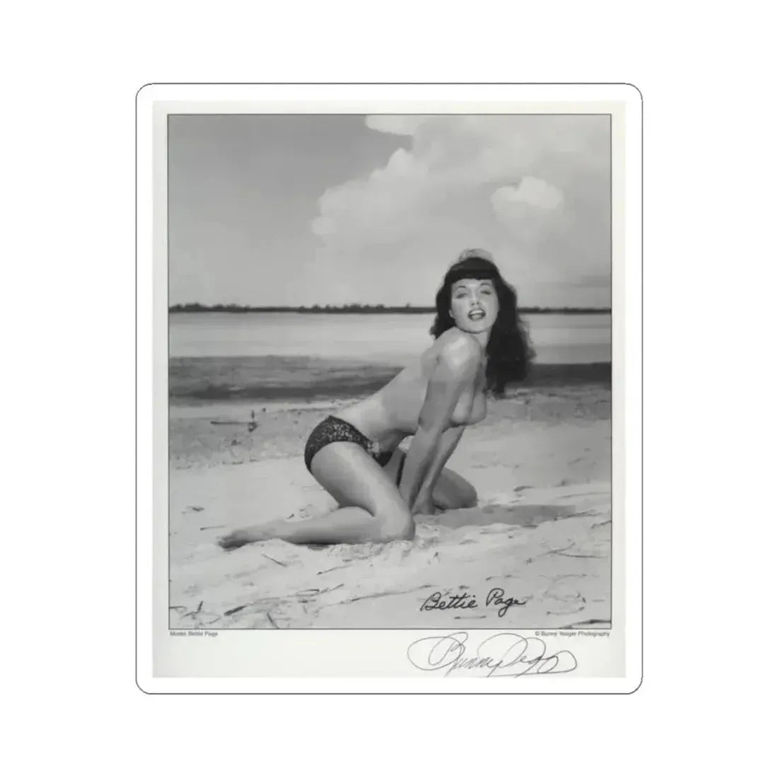 Bettie Page #1061 (Vintage Female Icon) STICKER Vinyl Kiss-Cut Decal 6 Inch White - The Sticker Space