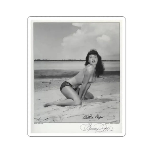 Bettie Page #1074 (Vintage Female Icon) STICKER Vinyl Kiss-Cut Decal 2 Inch White - The Sticker Space