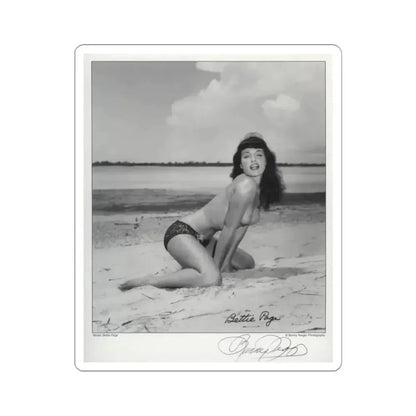 Bettie Page #1074 (Vintage Female Icon) STICKER Vinyl Kiss-Cut Decal 6 Inch White - The Sticker Space