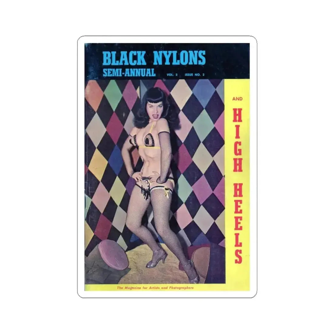 Bettie Page #112 (Vintage Female Icon) STICKER Vinyl Kiss-Cut Decal 4 Inch White - The Sticker Space