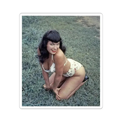 Bettie Page #115 (Vintage Female Icon) STICKER Vinyl Kiss-Cut Decal 4 Inch White - The Sticker Space