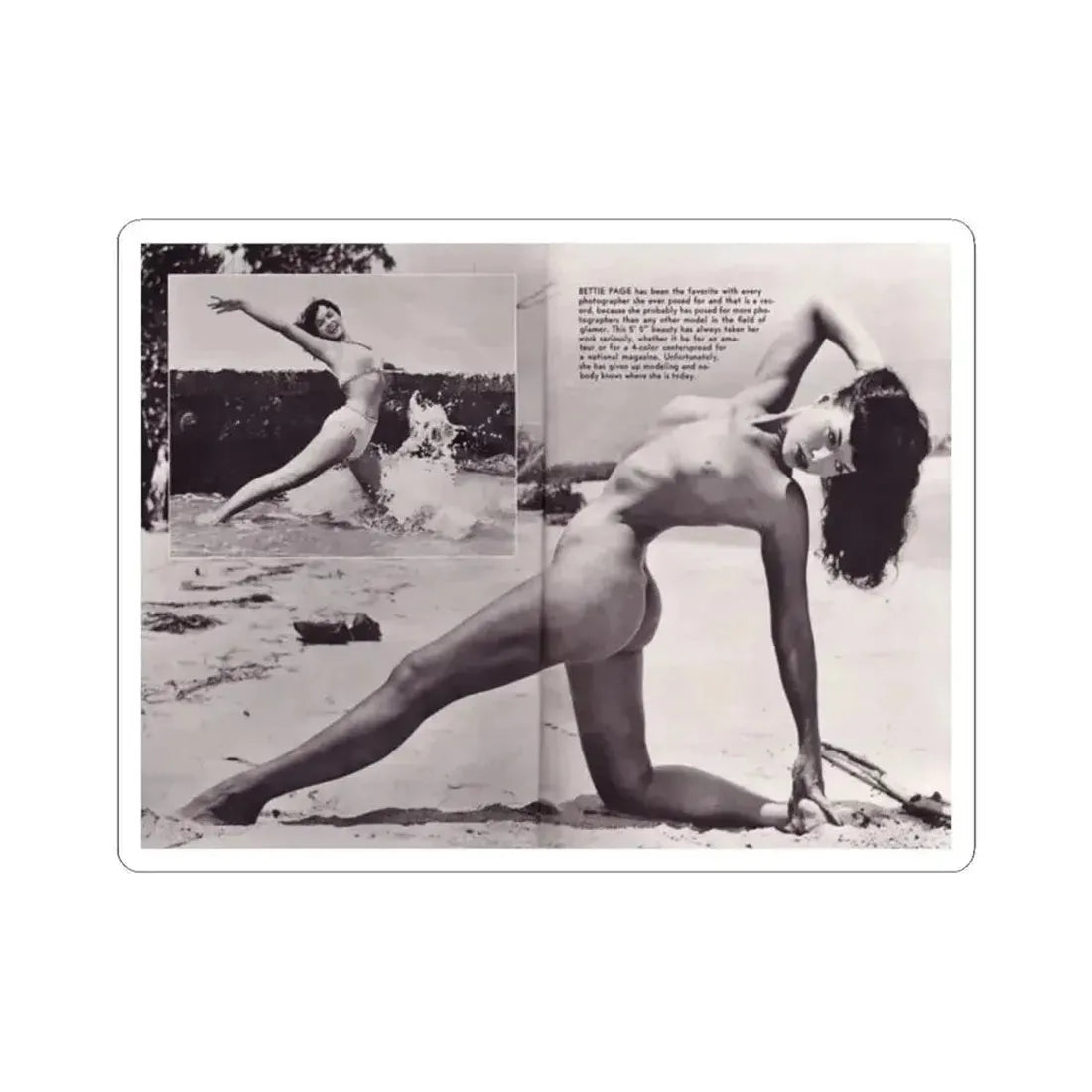 Bettie Page #172 (Vintage Female Icon) STICKER Vinyl Kiss-Cut Decal 2 Inch White - The Sticker Space