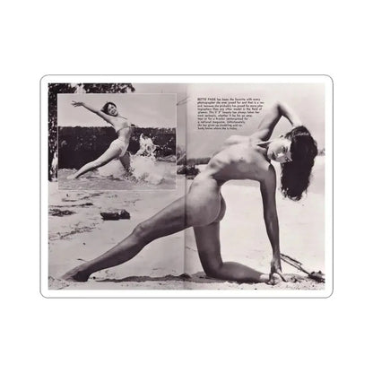 Bettie Page #172 (Vintage Female Icon) STICKER Vinyl Kiss-Cut Decal 4 Inch White - The Sticker Space