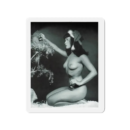 Bettie Page #233 - Playboy Photo Jan. '55 (Vintage Female Icon) Refrigerator Magnet 2 Inch Die-Cut - The Sticker Space