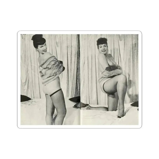Bettie Page #242 (Vintage Female Icon) STICKER Vinyl Kiss-Cut Decal 2 Inch White - The Sticker Space