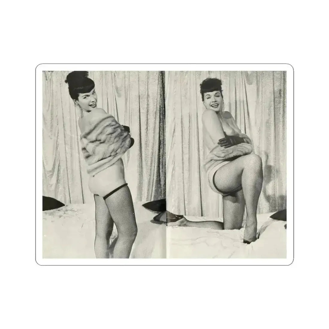 Bettie Page #242 (Vintage Female Icon) STICKER Vinyl Kiss-Cut Decal 3 Inch White - The Sticker Space