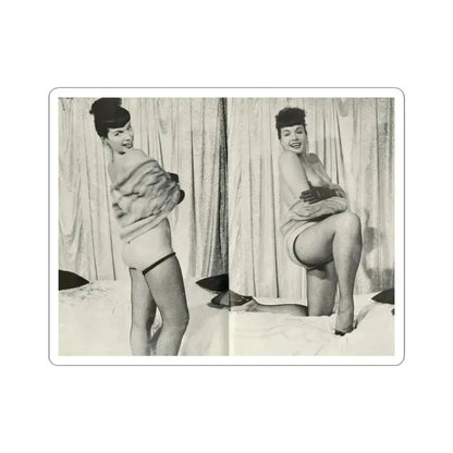 Bettie Page #242 (Vintage Female Icon) STICKER Vinyl Kiss-Cut Decal 3 Inch White - The Sticker Space