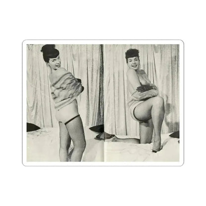 Bettie Page #242 (Vintage Female Icon) STICKER Vinyl Kiss-Cut Decal 4 Inch White - The Sticker Space