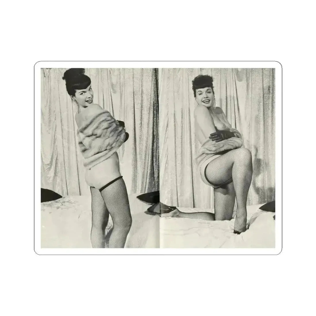 Bettie Page #242 (Vintage Female Icon) STICKER Vinyl Kiss-Cut Decal 6 Inch White - The Sticker Space