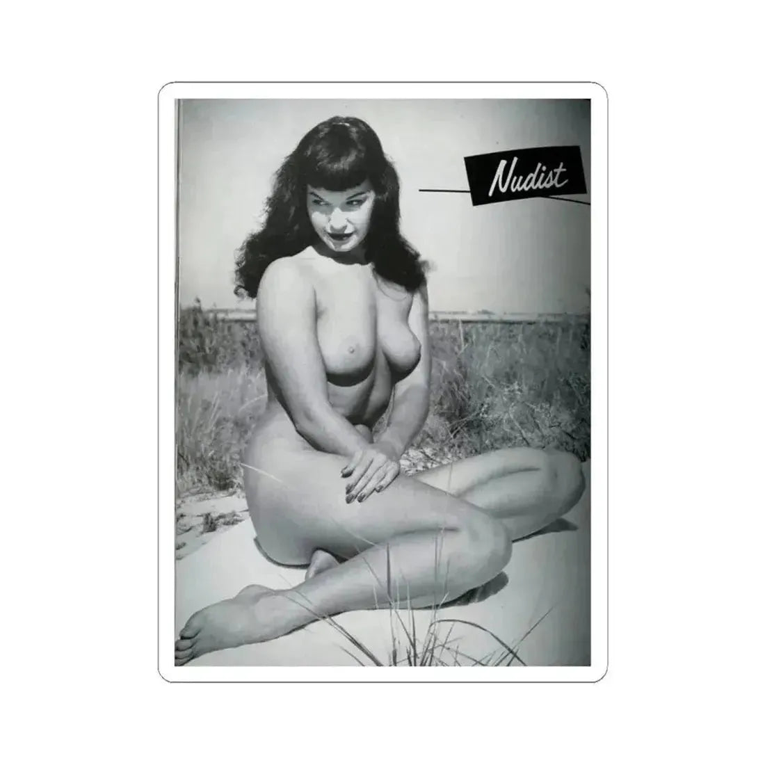 Bettie Page #248 (Vintage Female Icon) STICKER Vinyl Kiss-Cut Decal 4 Inch White - The Sticker Space
