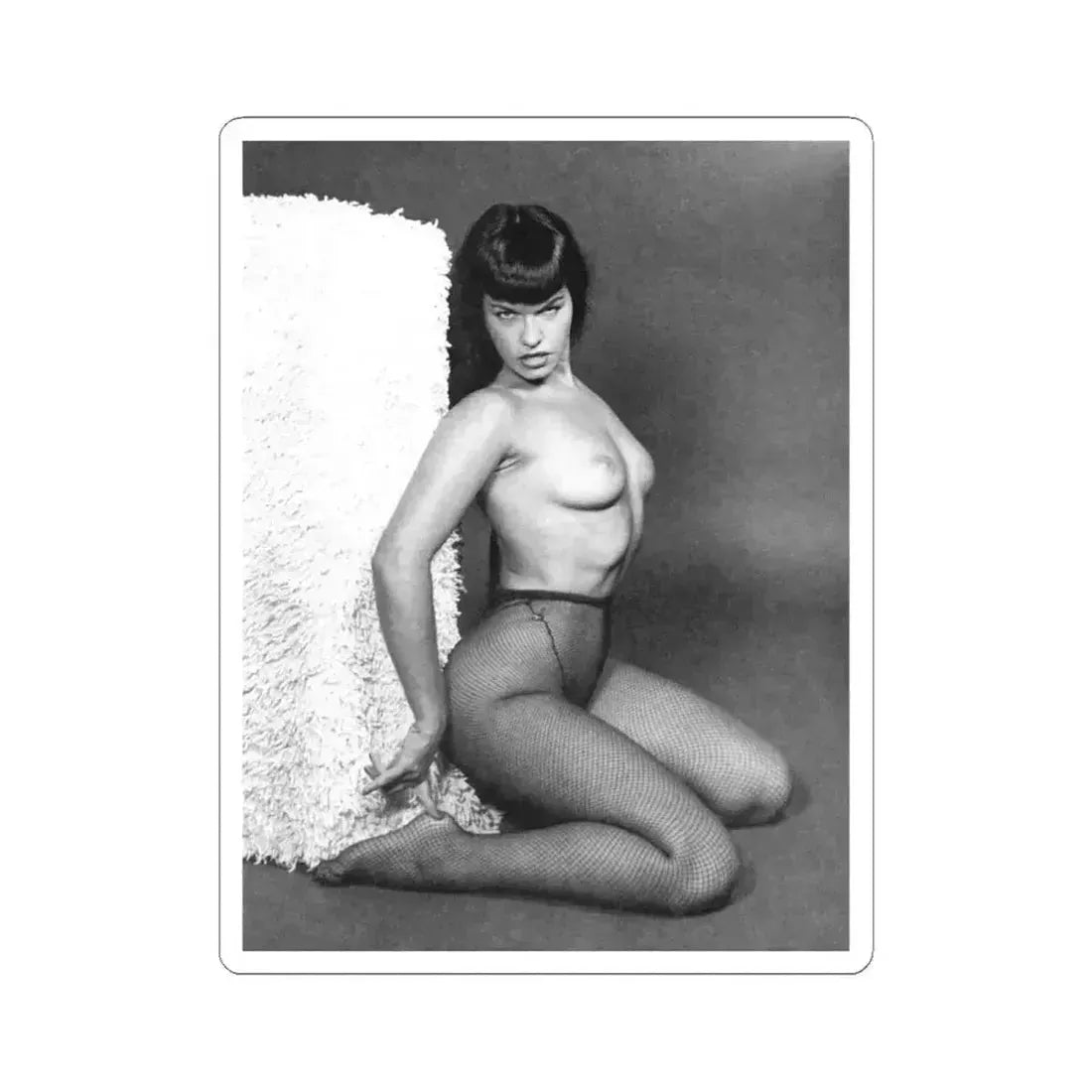 Bettie Page #458 (Vintage Female Icon) STICKER Vinyl Kiss-Cut Decal 6 Inch White - The Sticker Space