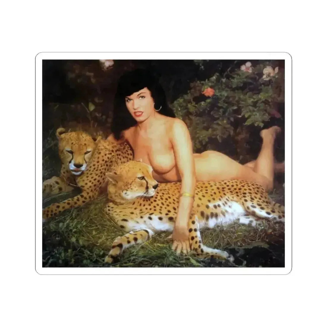 Bettie Page #461 (Vintage Female Icon) STICKER Vinyl Kiss-Cut Decal 2 Inch White - The Sticker Space