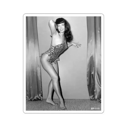 Bettie Page #49 (Vintage Female Icon) STICKER Vinyl Kiss-Cut Decal 6 Inch White - The Sticker Space