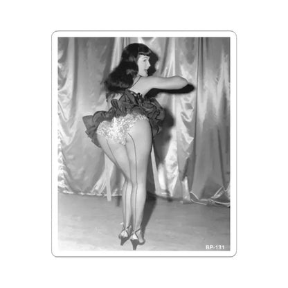 Bettie Page #52 (Vintage Female Icon) STICKER Vinyl Kiss-Cut Decal 2 Inch White - The Sticker Space